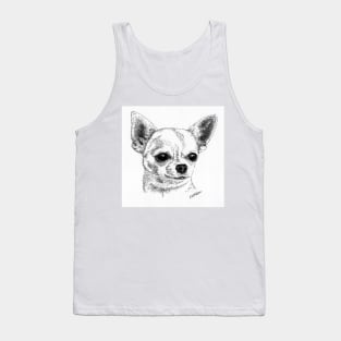 Smoothcoat chihuahua head portrait Tank Top